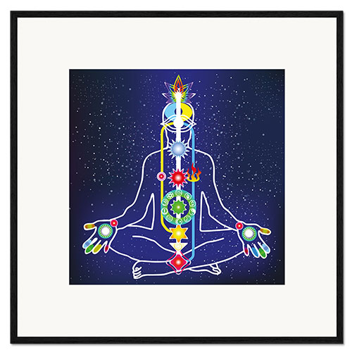 Framed art print Colourful Chakras