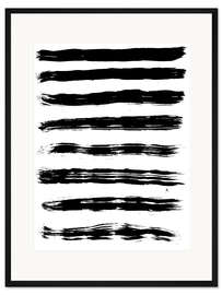 Gerahmter Kunstdruck Pinselstrich