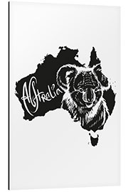 Aluminium print Australia and Koala