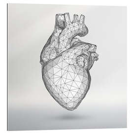 Gallery print polygone heart