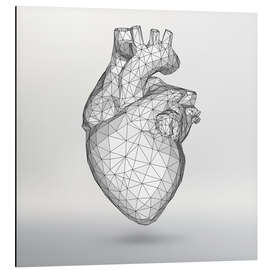 Magnettafel Polygon Herz