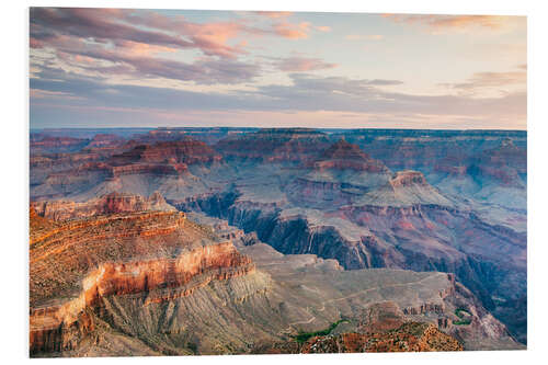 Hartschaumbild Sonnenuntergang über dem Grand Canyon Südrand, USA