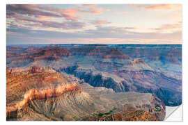 Selvklebende plakat Sunset over the Grand Canyon south rim, USA