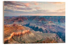 Hout print Sunset over the Grand Canyon south rim, USA