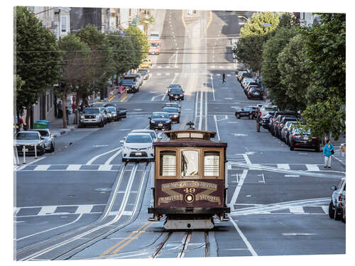 Acrylglas print Tram in California street, San Francisco, USA