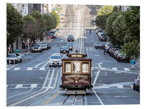 PVC print Tram in California street, San Francisco, USA