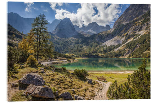 Akryylilasitaulu Idyllic mountain lake in the Tyrol mountains (Austria)