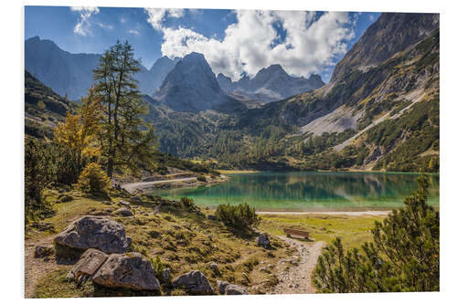 Foam board print Idyllic mountain lake in the Tyrol mountains (Austria)