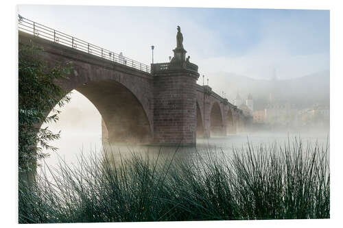 Bilde på skumplate Neckar and Old Bridge in Heidelberg in autumn