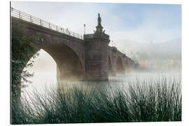 Gallery print Neckar and Old Bridge in Heidelberg in autumn