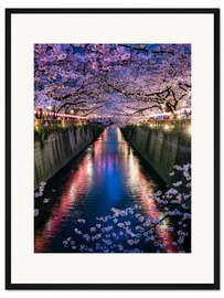 Gerahmter Kunstdruck Nakameguro sakura Festival in Tokio, Japan