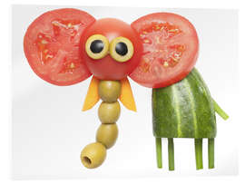 Acrylic print  Vegetable animals - elephant