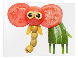 PVC-taulu Vegetable animals - elephant