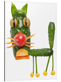 Aluminium print Vegetable animals - cat