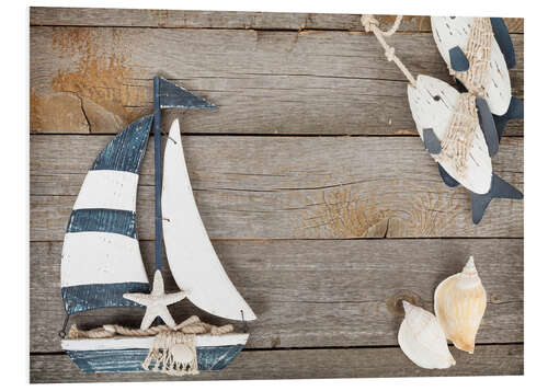 Quadro em PVC wooden boat