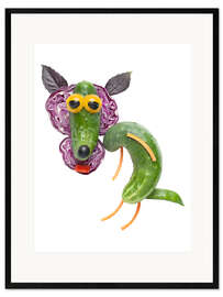 Framed art print Vegetable animals - Wolf