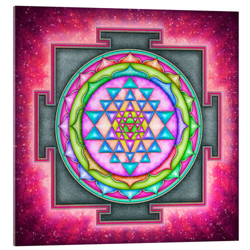 Acrylic print Sri yantra mandala II