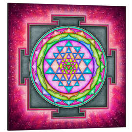 Aluminium print Sri yantra mandala II