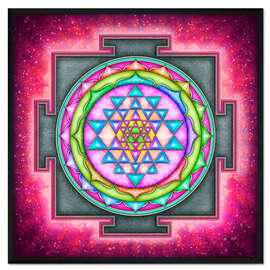 Gerahmter Kunstdruck Sri Yantra Mandala II