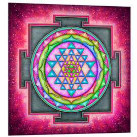 Hartschaumbild Sri Yantra Mandala II