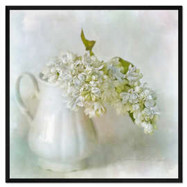 Gerahmter Kunstdruck Weisser Flieder