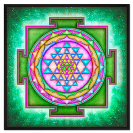 Gerahmter Kunstdruck Sri Yantra Mandala I