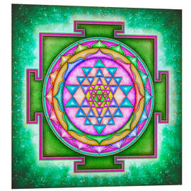 Hartschaumbild Sri Yantra Mandala I