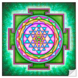 Wandsticker Sri Yantra Mandala I