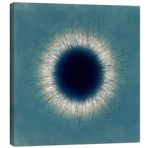 Canvas print Ergo sum turquoise