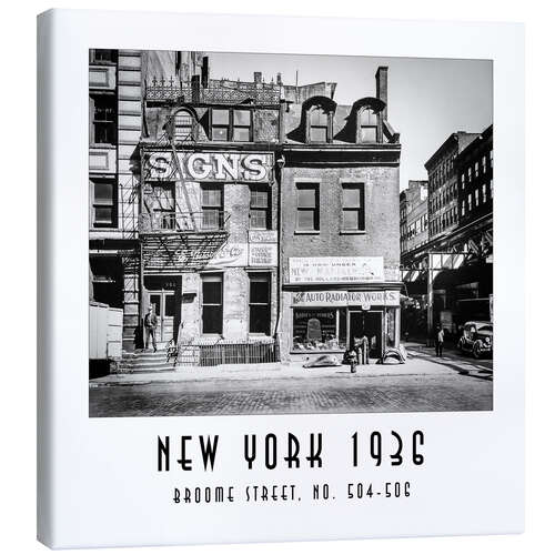 Leinwandbild Historisches New York - Broome Street