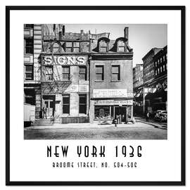 Gerahmter Kunstdruck Historisches New York - Broome Street