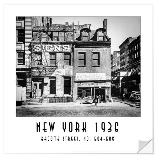 Vinilo para la pared Historic New York - Broome Street