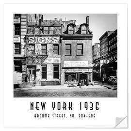 Selvklebende plakat Historic New York - Broome Street