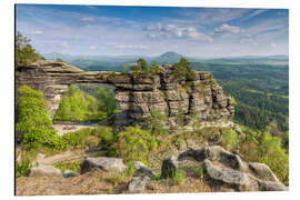 Aluminium print Prebischtor Saxon-Bohemian Switzerland