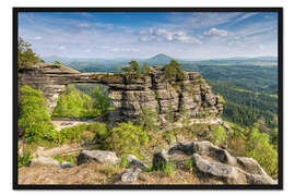 Gerahmter Kunstdruck Prebischtor Sächsische-Böhmische Schweiz