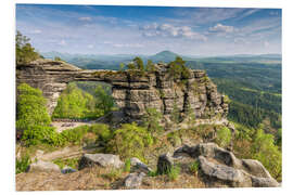 Foam board print Prebischtor Saxon-Bohemian Switzerland