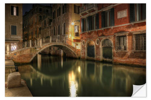 Selvklebende plakat Venice   PONTE DE LA CORTESIA