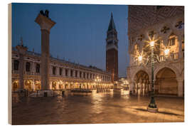 Holzbild Markusplatz Venedig