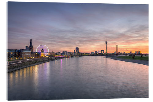 Acrylglasbild Düsseldorf Skyline