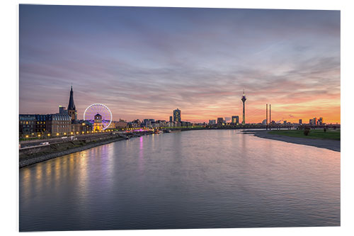 Foam board print Dusseldorf Skyline, Germany