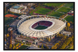 Gerahmter Kunstdruck Arena in Stuttgart
