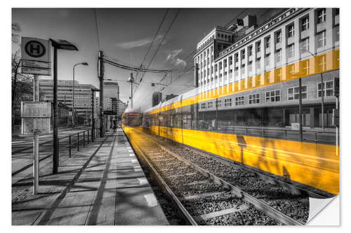 Självhäftande poster Berlin Tram