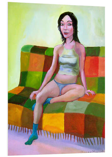 Foam board print Woman on sofa II