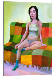 Gallery Print Frau auf Sofa II