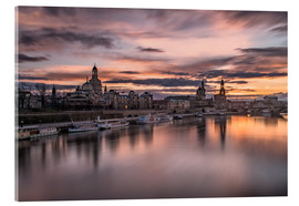 Acrylglasbild Sonnenuntergang Dresden - Achim Thomae