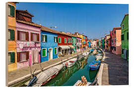 Holzbild Fischerdorf Burano