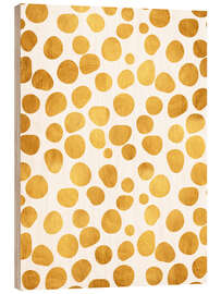 Wood print Gold spots