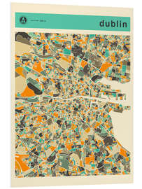 Foam board print Dublin Map I