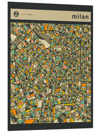 Print på skumplade MILAN MAP