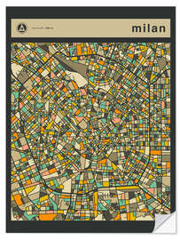 Autocolante decorativo MILAN MAP